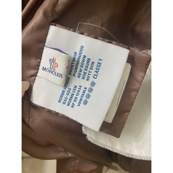 MONCLER BEAUMONT VERMONT WOOL CAMOUFLAGE DOWN JACKET OFF WHITE GREY Used - Picture 15 of 16